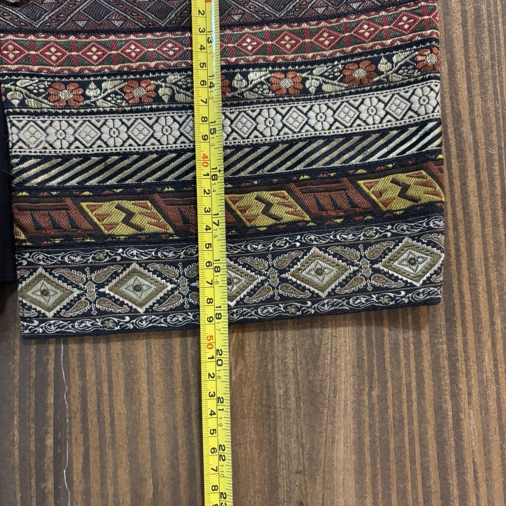 Agapo Collection Vintage Tapestry Vest Womens Large Geometric Floral Cotton - Picture 6 of 7